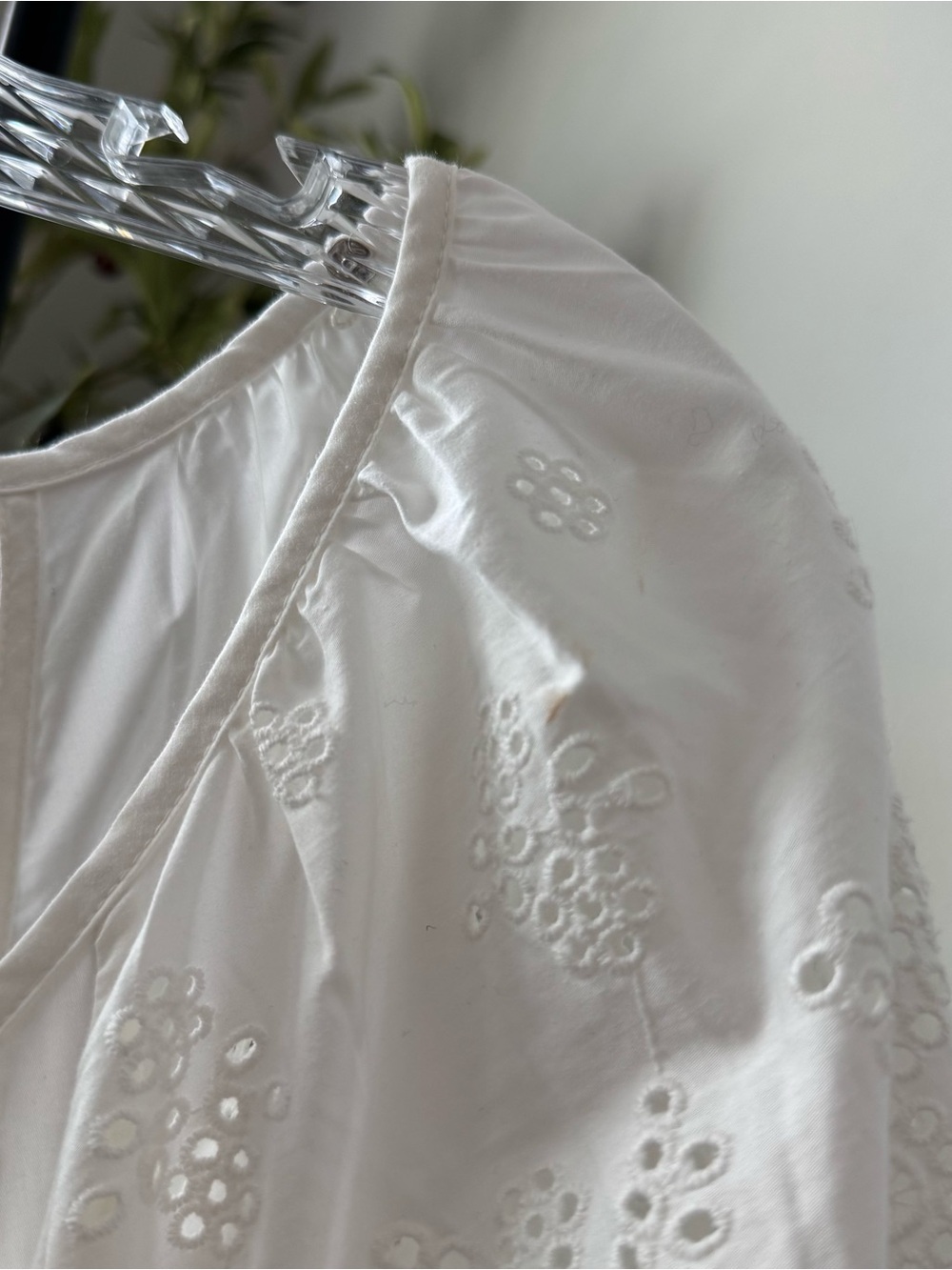 Anthropologie White Eyelet Lace Romper XL - Picture 4 of 10